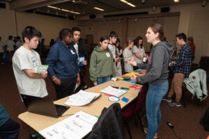 Photos from the PACE Student Exhibition at Worcester State University on February 5, 2025.
