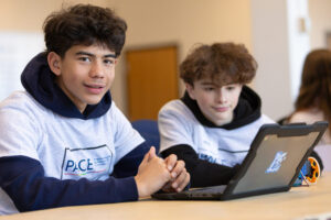 Photos from the PACE Student Exhibition at Worcester State University on February 5, 2025.